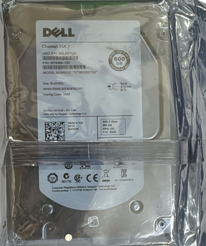 Dell HDD SAS Cheetah 15K.7 600 GB P/N 9FN066-150
