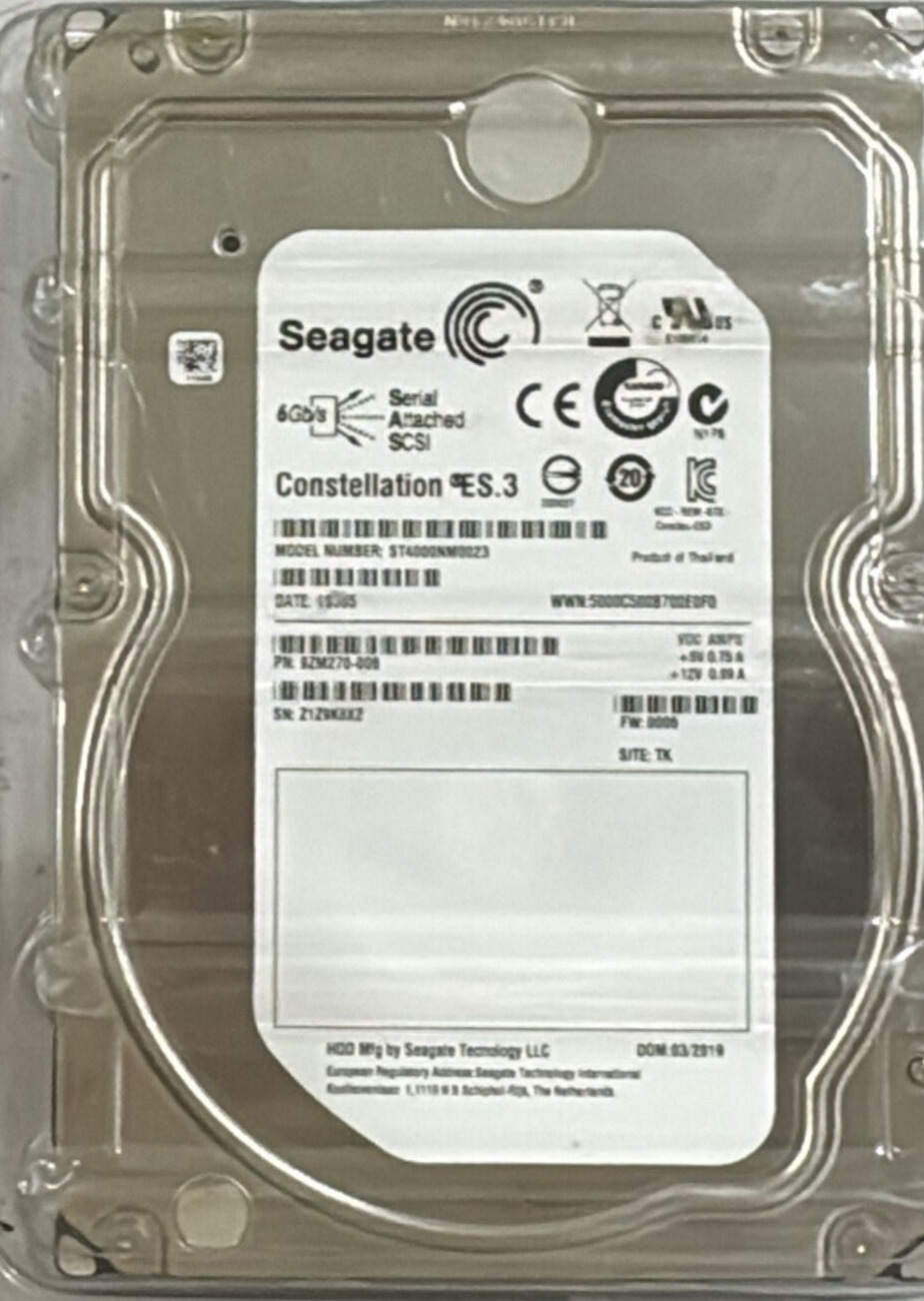 Seagate ST4000NM0023 2 TB HDD SAS P/N 9ZM270-006
