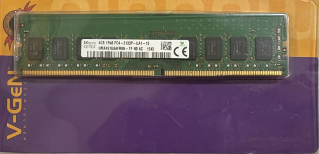 SK-HYNIX-VGEN PC4-2133P-UA1-10 DDR4-RAM 4 GB P/N HMA451U6AFR8N-TF